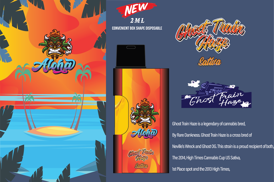 Ghost Train Haze Sativa - 2ml Convenient Box Shape Disposable