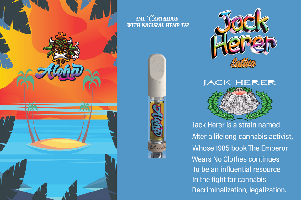 Jack Herer Sativa - 1ml Cartridge with Natural HEMP Tip