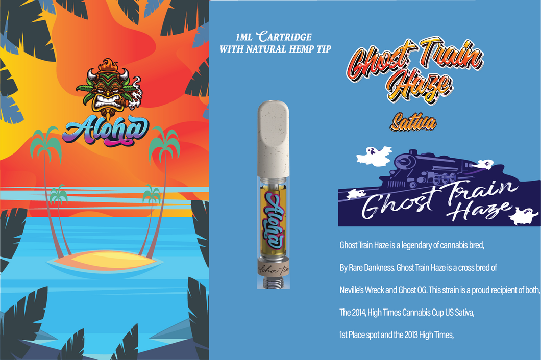 Ghost Train Haze Sativa - 1ml Cartridge with Natural HEMP Tip